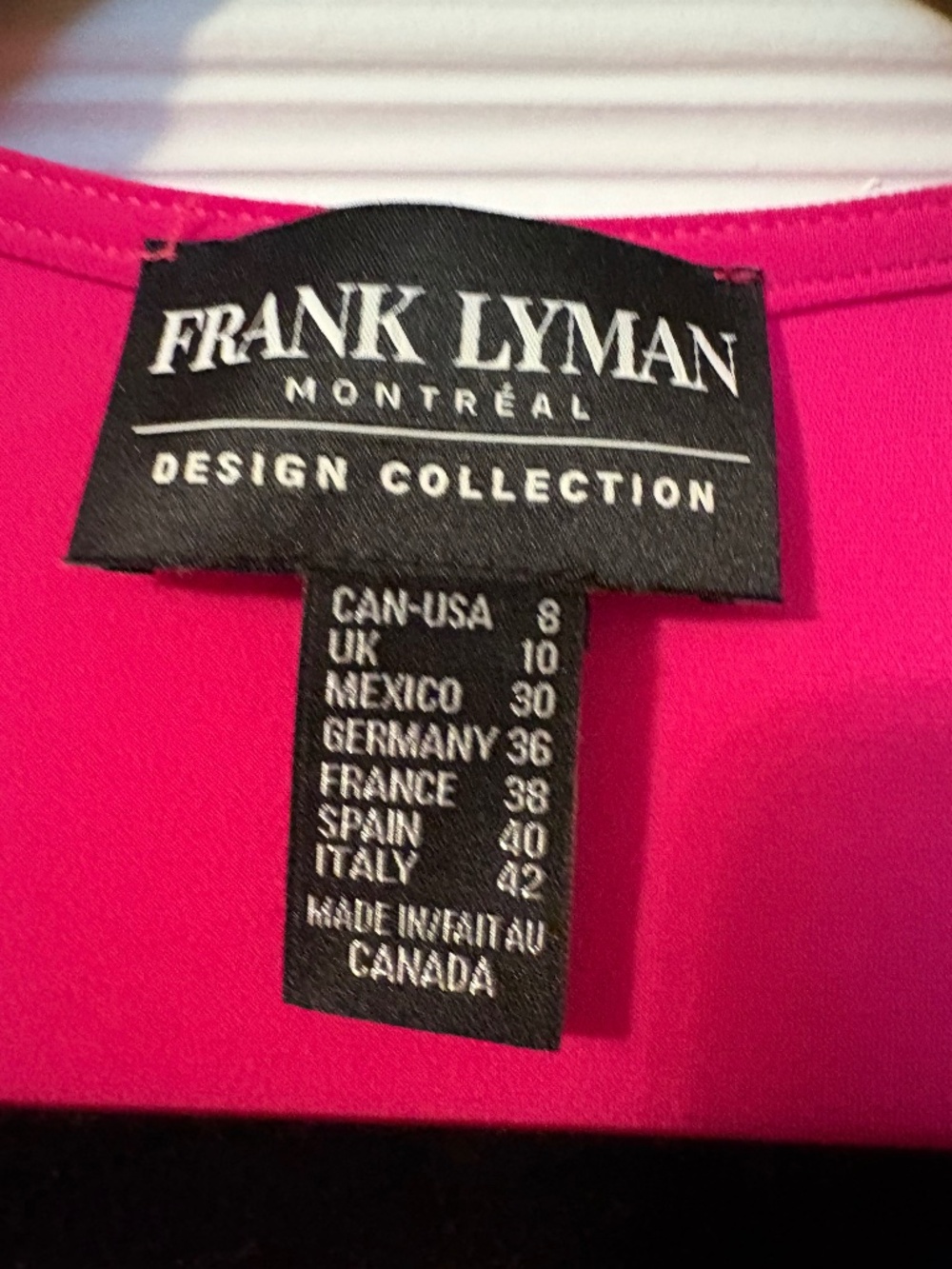 NWOT Frank Lyman Top 8